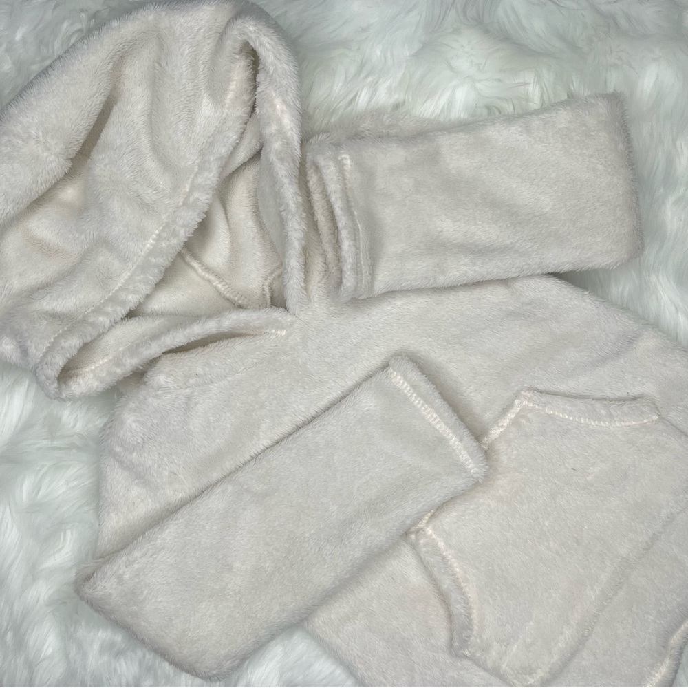 Carter’s Toddler White Sherpa Fleece Hoodie - 4T